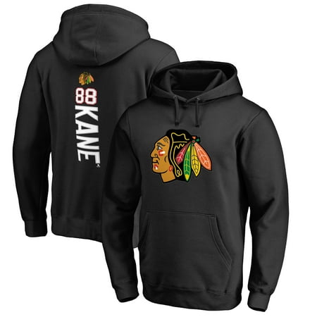 Patrick Kane Chicago Blackhawks Fanatics Branded Backer Name & Number Pullover Hoodie - Black