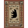 thumbnail image 1 of Mayberry Rug HS4882 4X6 Tapis d'Aire Hearthside Woodlands Bear 3 Pi 11 Po x 5 Pi 3 Po, Rouge, 1 of 2