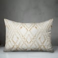 thumbnail image 3 of Creative Products White and Gold Diamond 20 x 14 Spun Poly Pillow, 3 of 3
