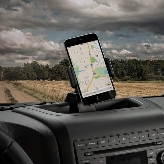 for Jeep JK Phone Holder Mount with Storage Tray Central Dashboard Phone Mount with Storage Bin Fit for 2011-2018 Jeep Wrangler JK JKU Interior Accessories Matt Black