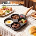 thumbnail image 4 of 4-Cup Nonstick Pancake Pan – Breakfast Egg Pan, Omelette Skillet, Compatible with Gas & Induction Cooktops, 4 of 8