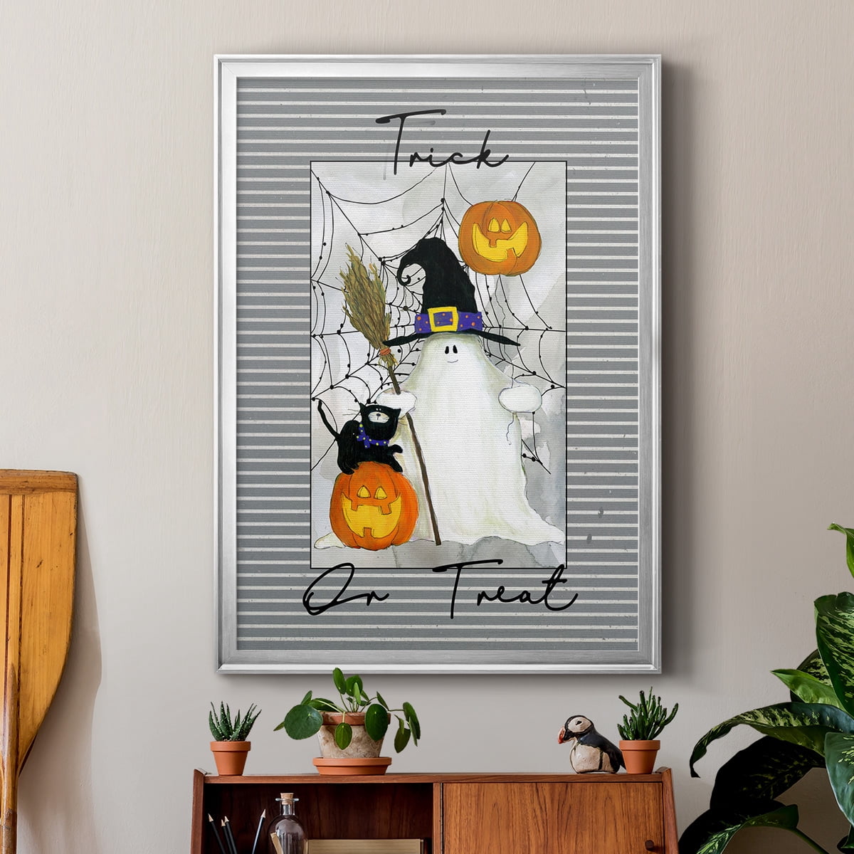 Trick or Treat Ghost Premium Classic Framed Print - Ready to Hang