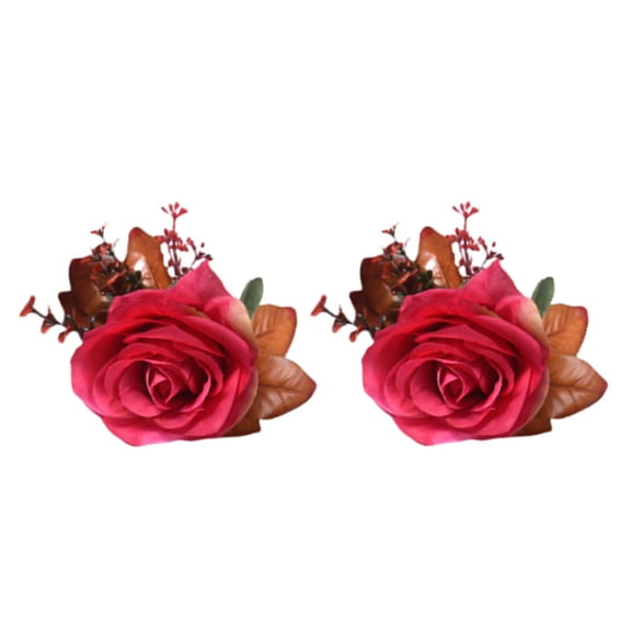 WINDLAND Window Flower Curtain Tieback Clip-on Rose Flower Tie Holder Decoration
