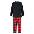 thumbnail image 3 of ZAXARRA Christmas Pajamas for Family Pjs Matching Set Long Sleeve T-Shirts and Pants Holiday Nightgowns with Merry Christmas, 3 of 8