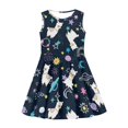 thumbnail image 2 of Renewold Lovely Sleeveless Summer Dress for Girls Easter Eggs Alpaca A Line Princess Dresses Outdoor Play Tour Twirly Skater Dress for Teens Kids 5-6, 2 of 5