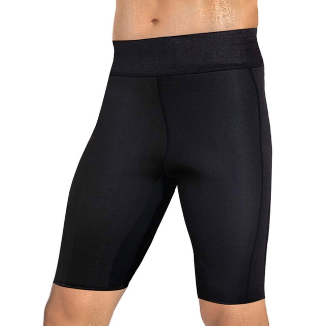 TFixol Pantalones cortos de sauna para hombre, moldeador de cuerpo, pantalones de yoga atléticos de neopreno más delgados