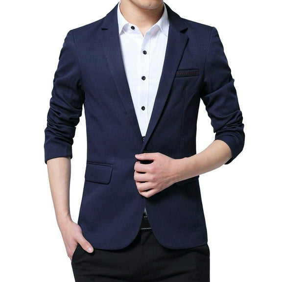 LIUJUNSHOP Men's Formal Jacket Blazer Men's Slim Fit Button Formal Business Suit Jacket with Pocket for Attire