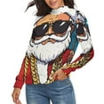 thumbnail image 2 of HOHOHO Santa Claus Women's Turtleneck Sweater Long Sleeve Ribbed Fitted Turtle Neck Casual Fall Winter Collection Top S, 2 of 4