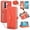 Orange, variant on Wallet Case for Samsung Galaxy S26 Ultra 5G 6.9-inch, Litchi Leather Flip Zipper Purse Cover with Card Holder, Heart Makeup Mirror, Crossbody Lanyard, Kickstand Shockproof Protective Phone Case 