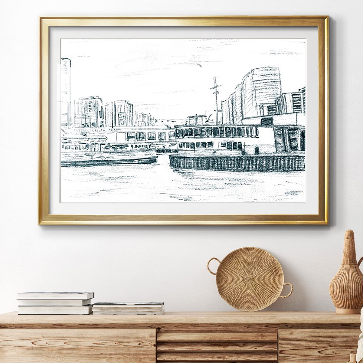 Ferryboats III Premium Framed Print - Ready to Hang