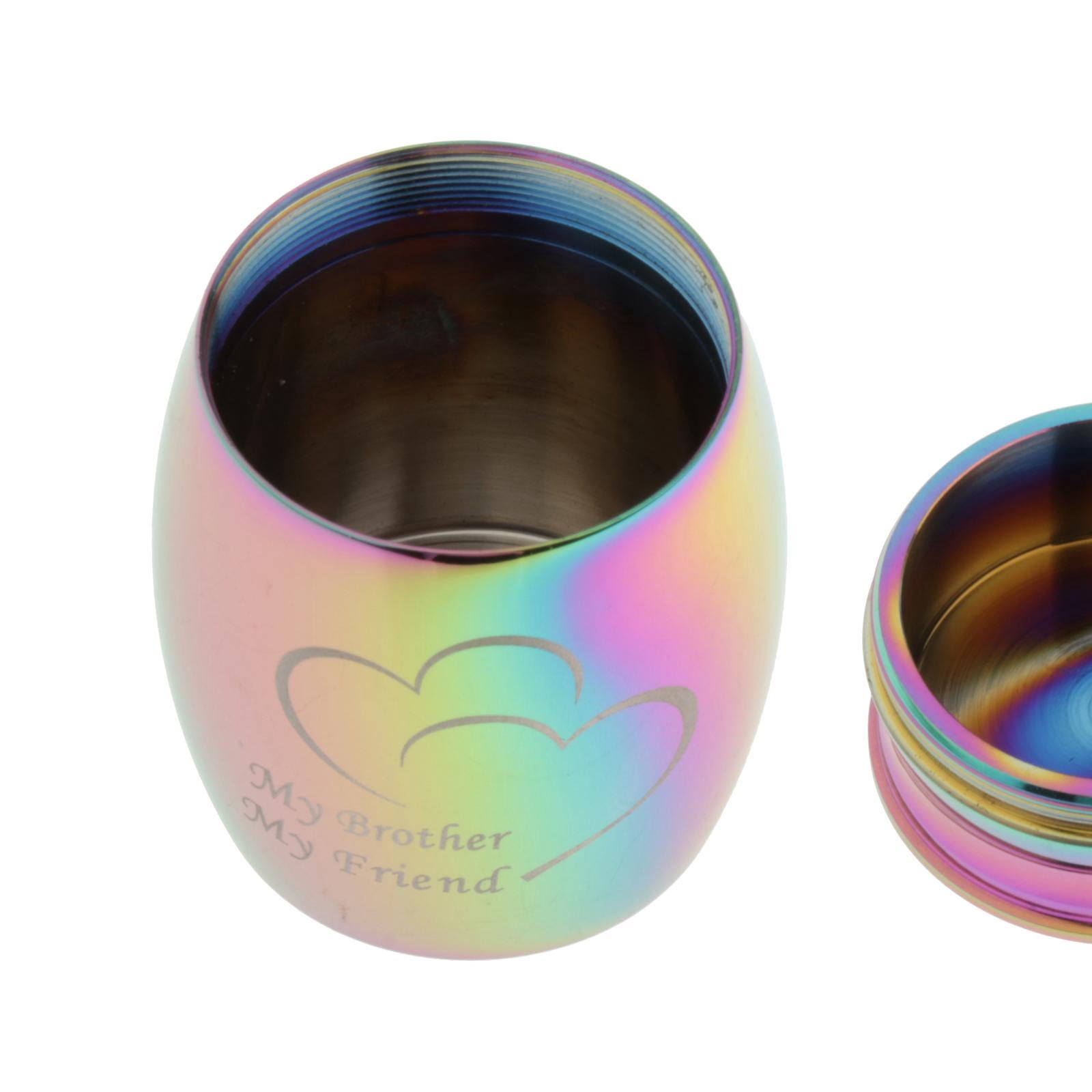 Milageto 2-3 of pack Pet dog and cat Funeral Ash Urn Small Stainless-Steel Ashed Jar Jewelry 2 Pcs