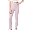 thumbnail image 2 of Bixock Fall Leggings for Girls High Waist Yoga Pants Soild Color Slim Casual Pant Soft Comfortable Workout Running Daily Wear Girls Clothings Size 3-4Years, 2 of 6