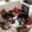 Black, variant on Black Christmas Round Tablecloth, Fitted Table Cover with Elastic for 36"-44" Round Tables, Snowman Plaid Xmas Tree Winter Snowflake Table Cloth Outdoor Indoor Dinning Party Waterproof Tablecloths