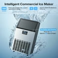 thumbnail image 4 of Auseo Commercial Crescent Ice Maker, 100Lbs/24H Stainless Steel, 64Pcs in 11-20 Mins, 2 Water Adding Modes, Companies/Families/Bars, 4 of 9