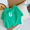 thumbnail image 2 of Gibobby Playera Térmica Ligera Camiseta sin mangas con letras informales holgadas para niños pequeños, bebés, niños y niñas, Top Cool(Aqua, 7-8 Años), 2 of 5