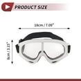 thumbnail image 4 of Unique Bargains 1 Pc Motorcycle Riding Goggles PC PU Cycling Sunglasses Clear Lens White Frame, 4 of 6