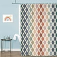 thumbnail image 3 of Vintage Rainbow Boho Zigzag Shower Curtain for Bathroom, Mid Century Neutral Modern Art Bath Curtain, Moroccan Rainbow Geometric Aesthetic Waterproof Shower Curtains with Hooks,47X64IN, 3 of 6