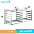 thumbnail image 3 of AmGood 10 Tier Wall Mounted Half Size Sheet / Bun Pan Rack. 40 in. x 13 in. x 18 in. NSF, 3 of 5