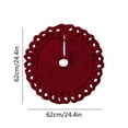 thumbnail image 3 of Hvmvliv 24in Round Boho Christmas Tree Skirt Knitted Small Xmas Tree Skirt Christmas Tree Base Cover Carpet for Christmas Tree Decoration Red, 3 of 6