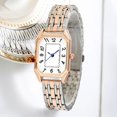 thumbnail image 3 of Reloj de escala romana Digital elegante para mujer nuevo reloj rectangular correa de acero aleado reloj para mujer, 3 of 3