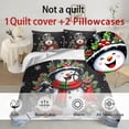 thumbnail image 4 of Yspwyqan Christmas Snowman 3 Piece Bedding Set Twin XL, Soft Winter Holiday Bed Comforter with 1 Comforter 2 Pillow Shams for Bedroom Guest Room Xmas Decor, 4 of 7