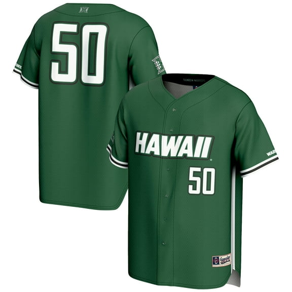 Youth GameDay Greats #1 Green Hawaii Rainbow Warriors Lightweight Baseball Jersey