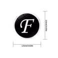 thumbnail image 3 of pitrice 1 Pair Men's Letter Cufflink Wedding Formal Initial Alphabet Stainless Steel Cufflink, Letter F, 3 of 9
