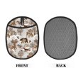 thumbnail image 2 of Pofeuu leaf Moose fox owls tree Print Silicone Pot Mat Mitten With Hanging Loop Heat Resistant Oven Mitts Non-Slip Bbq Baking Smoking Potholders, 2 of 7