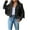 Black, variant on jsaierl Women Fringe Jacket Faux Suede Cardigan with Tassel Long Sleeve Lapel Vintage Cropped Coats Motor Biker Outerwear