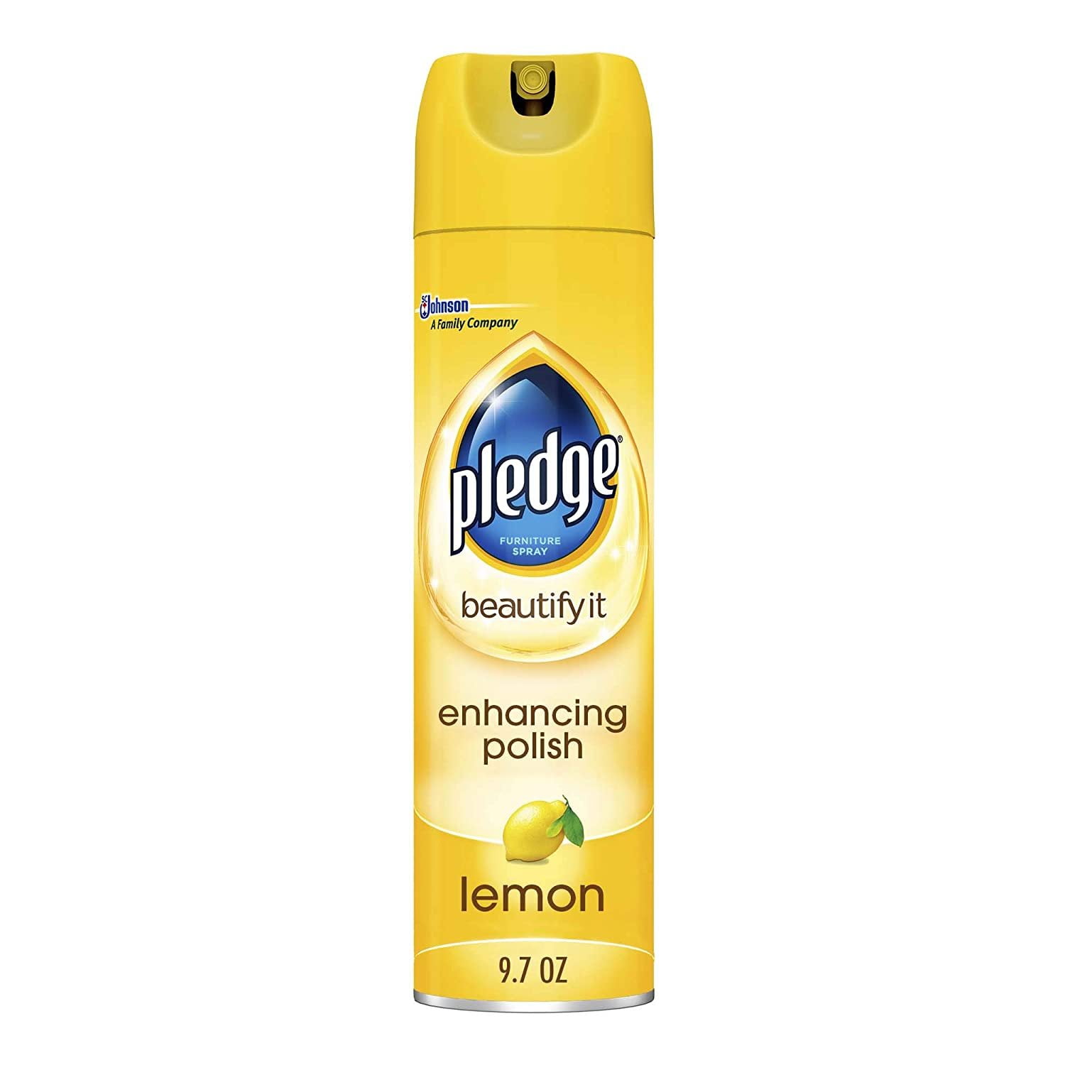 Pledge Beautify It Lemon Enhancing Polish Spray Removes Dust