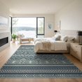 thumbnail image 3 of ODIKA 9'x12' Washable Area Rug Front Covering Geometric Interlocking Motif Horizontal Halloween for Dining Room, Basement, Large Office, Non-Slip Chair-Friendly, 3 of 7