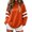 Orange #50, variant on Sweatshirt for Women Mock Neck Long Sleeve Varsity Striped Casual Pullover Tops Cozy Work Oversized Trendy Sweatshirts Orange S