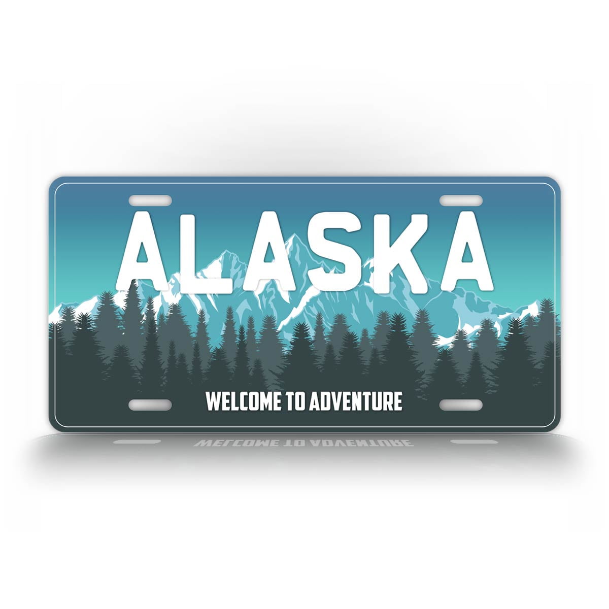 filter Mary Dare Alaska Welcome To Adventure License Plate Mountain Scene AK Auto Tag -  Walmart.com