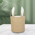 thumbnail image 4 of 1Pcs Easter Bunny Bag for Kids,Jute Baskets Bucket Bags with Rabbit Ears for Easter Eggs Hunting,Bunny Bucket Tote Bags Easter Decoration for Candy Gifts Storage, 4 of 8