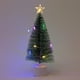 thumbnail image 1 of Árbol verde artificial de 6,7 pulgadas con luces LED, estrella, copa de árbol para Navidad, 7 Uds., 1 of 9
