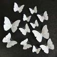 thumbnail image 2 of Mnjin 12pcs 3D DIY Butterfly Art Decal Home Decor Room Wall Mural Stickers White, 2 of 3