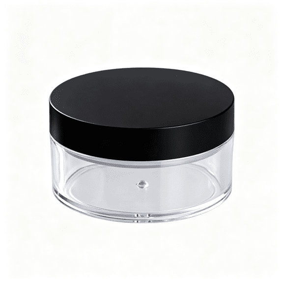 RAGUPEL 2Pcs 50G 50Ml Plastic Empty Powder Puff Case Face Powder Blusher Makeup Cosmetic Jars Containers with Sifter Lids Dusting Powder Container with Puff