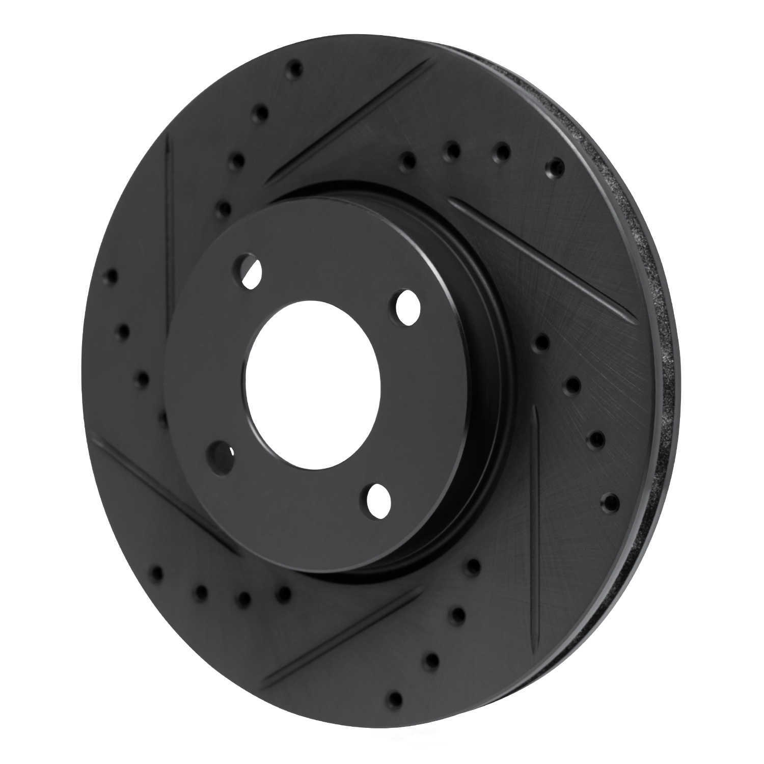 Dynamic Friction Company 633-67112L DFC Brake Rotor - Drilled And Slotted - Black