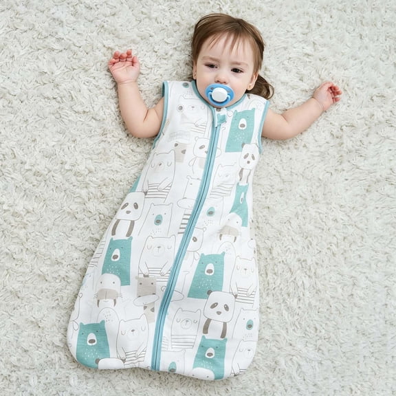 Sentuca Baby Sleepsacks 0-6 Months, Wearable Blanket 100% Cotton Sleep Sack with 2-Way Zipper for Newborn Infant Baby Boys Clothes