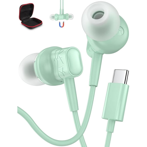 USB C Earbuds for Google Pixel 9 10 Pro XL Fold 8 8a 7 7a 6a Wired Android Headphones with Clear Call Mic Noise Isolating HiFi Stereo in Ear Type C Earphones for Samsung Galaxy S25 Ultra S24 S23 5G