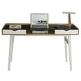 Techni Mobili Compact Computer Desk with Multiple Storage, Walnut