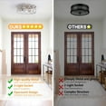 thumbnail image 4 of BESTOMINE Flush Mount Ceiling Light,13-inch Ceiling Light Fixture,3-Light Kitchen Light Fixtures,Farmhouse Light Fixtures for Bedroom,Living Room,Kitchen,Hallway and Foyer, 4 of 7