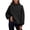 Black, variant on WIZUTIZ Women's Pullover Sweatshirt Stand Collar Long Sleeve Solid Color Loose Fit Casual Winter Warm Fleece Cozy Comfort Jacket Coat Layer Top