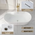 thumbnail image 2 of ANGELES HOME 67" x 31-1/2" Acrylic Freestanding Bathtub Contemporary Soaking White Tub with Chrome Overflow and Drain, 2 of 11