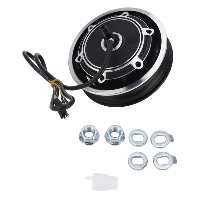 Motor de cubo para patinete eléctrico, 48 V, 100 W, sin escobillas, para freno de disco de bicicleta eléctrica, para neumático exterior de 10 pulgadas