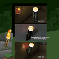 thumbnail image 5 of D.FAMILY LED Night Light, Glowing Diamond Ore & Color-Changing Potion Bottle with Torch Replica, Gaming Room Deco, 5 of 9