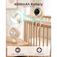 thumbnail image 6 of Spopal Stroller Fan Rechargeable, Clip On Baby Fan with 120° Auto-Oscillating, LED Display, Night Light, 100 Speeds for Stroller/Car Seat/Crib, Beige, 6 of 11