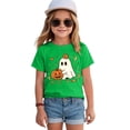 thumbnail image 6 of xaweyi Casual Crew Neck Short Sleeve Tee for Girls Cute Cartoon Print Fashion Kids Halloween Tshirt, 6 of 7