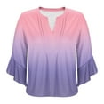thumbnail image 5 of Fall Shirt Womens Shirts Trendy Womens Tops 3/4 Sleeve Loose Fit Women's Blouses My Items Ordered Trending Gifts, 5 of 5