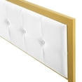 thumbnail image 3 of Tufted Headboard, Twin Size, Velvet, Metal Steel, Gold White, Modern Contemporary Urban Design, Bedroom Master Guest Suite, 3 of 6